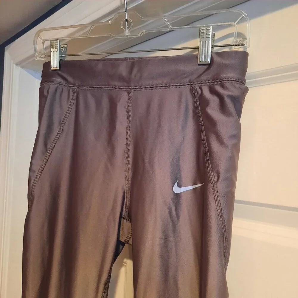 Nike Power Speed Running‎ 7/8 Tights Womens Medium Gray 25